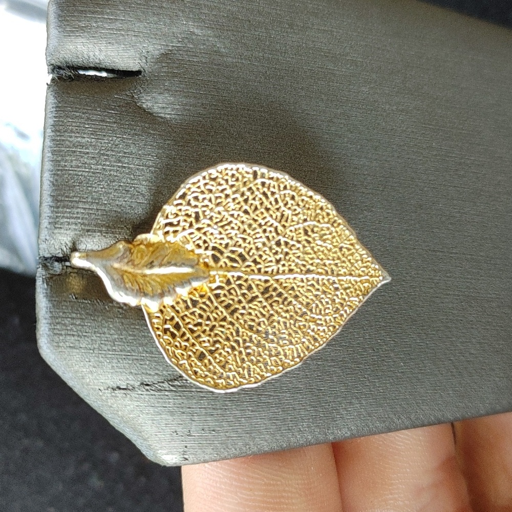 Gold leaf pendant